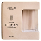 Cook Nook Eldon Set of Four Ribbed Hi Ball Glasses