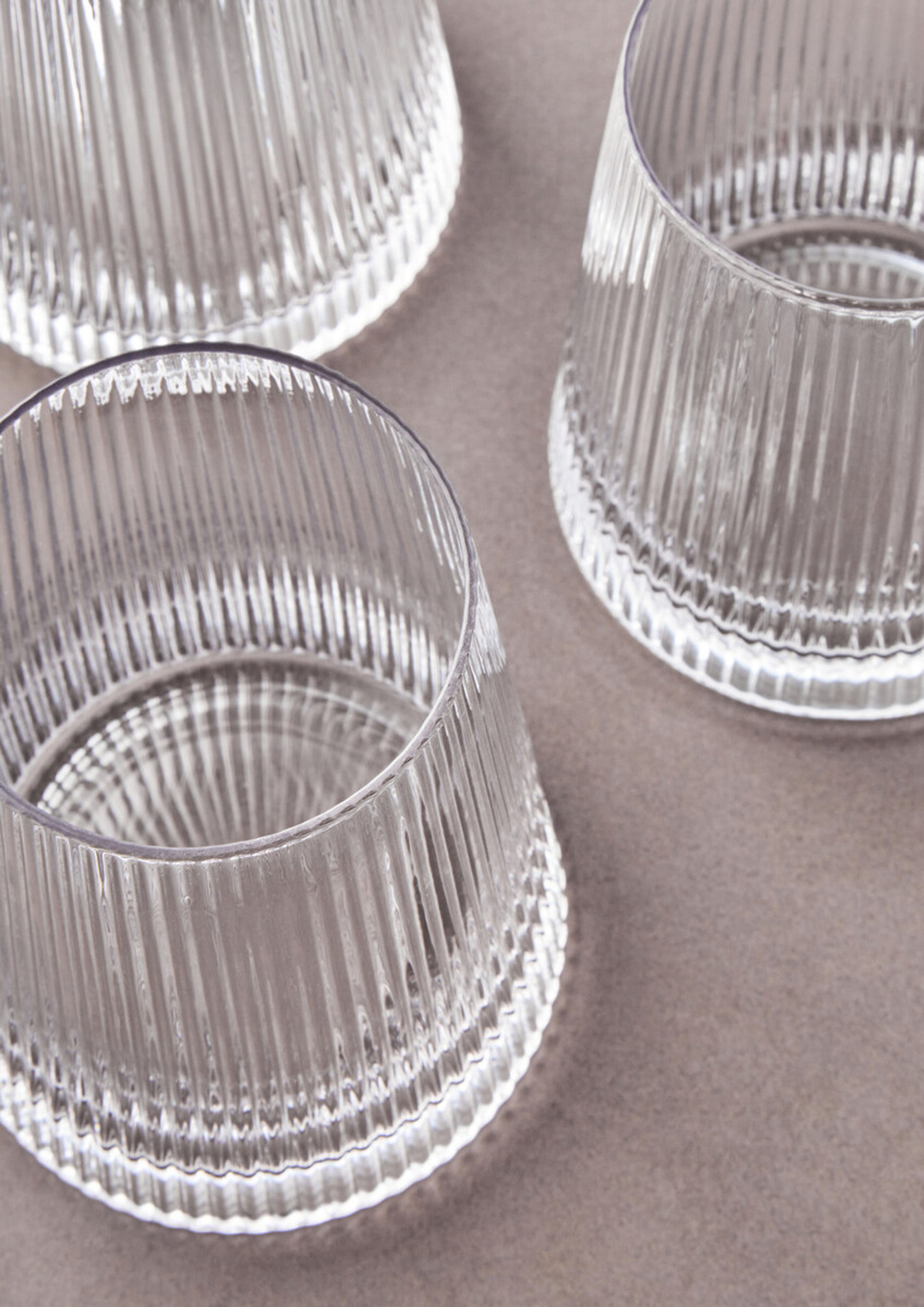 Cook Nook Eldon Set of Four Ribbed Glass Tumblers