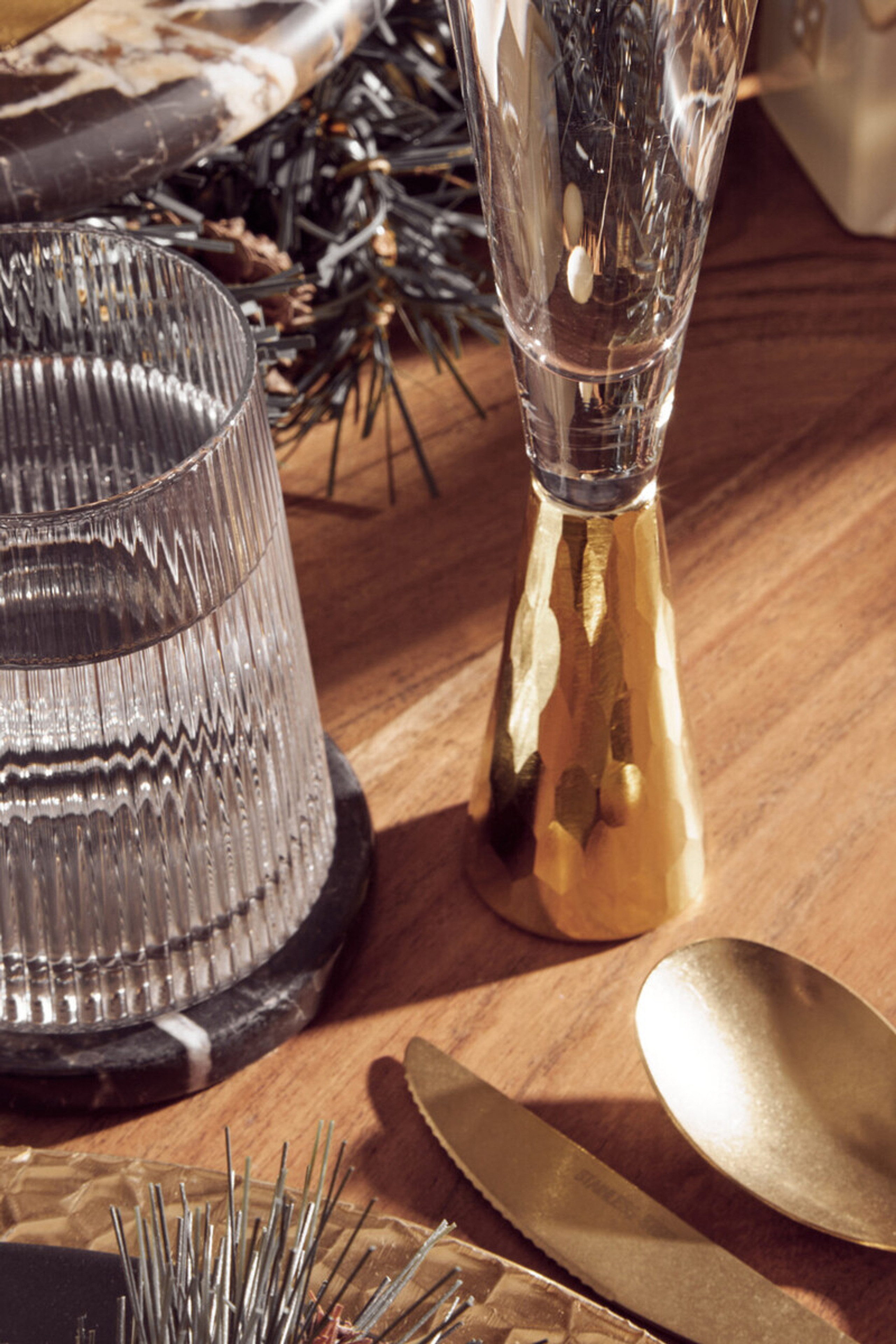 Cook Nook Eldon Set of Four Ribbed Glass Tumblers