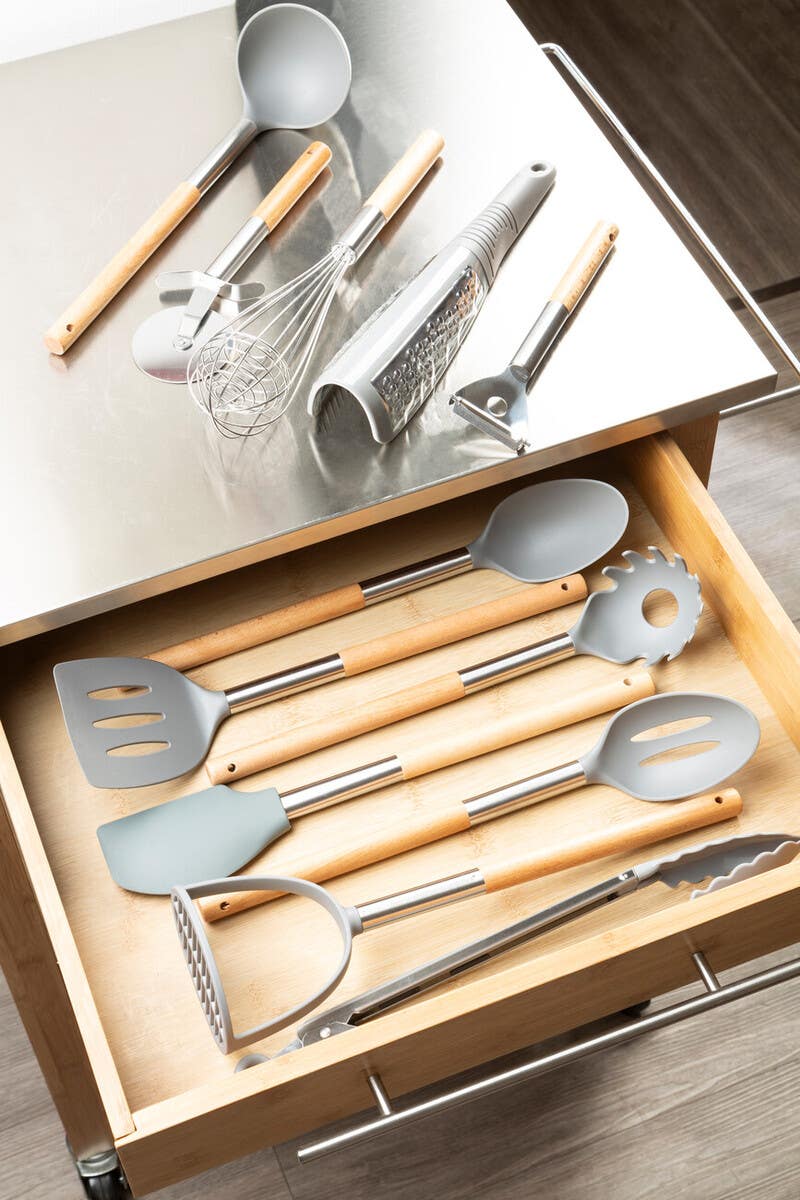 Barron 12 Piece Kitchen Utensil Set with Beechwood Handles