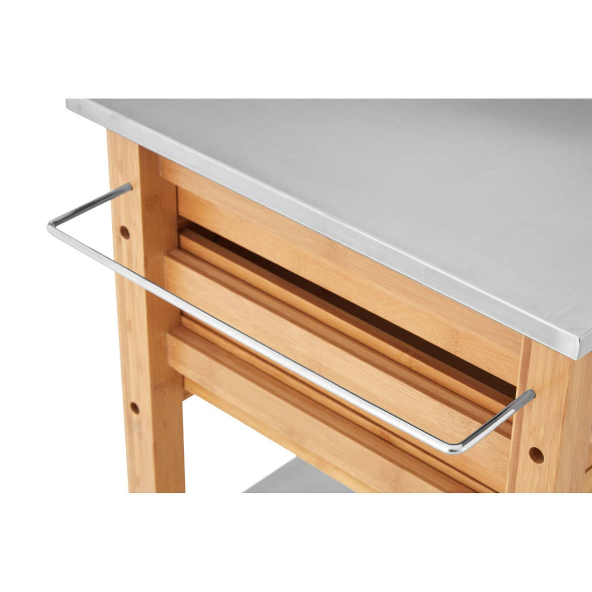 Harlow Bamboo Four Drawer Kitchen Trolley