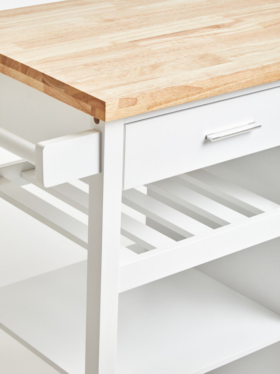 Frankfurt White Kitchen Trolley