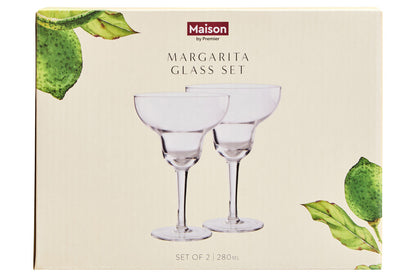 Mila Set Of 2 Margarita Glasses