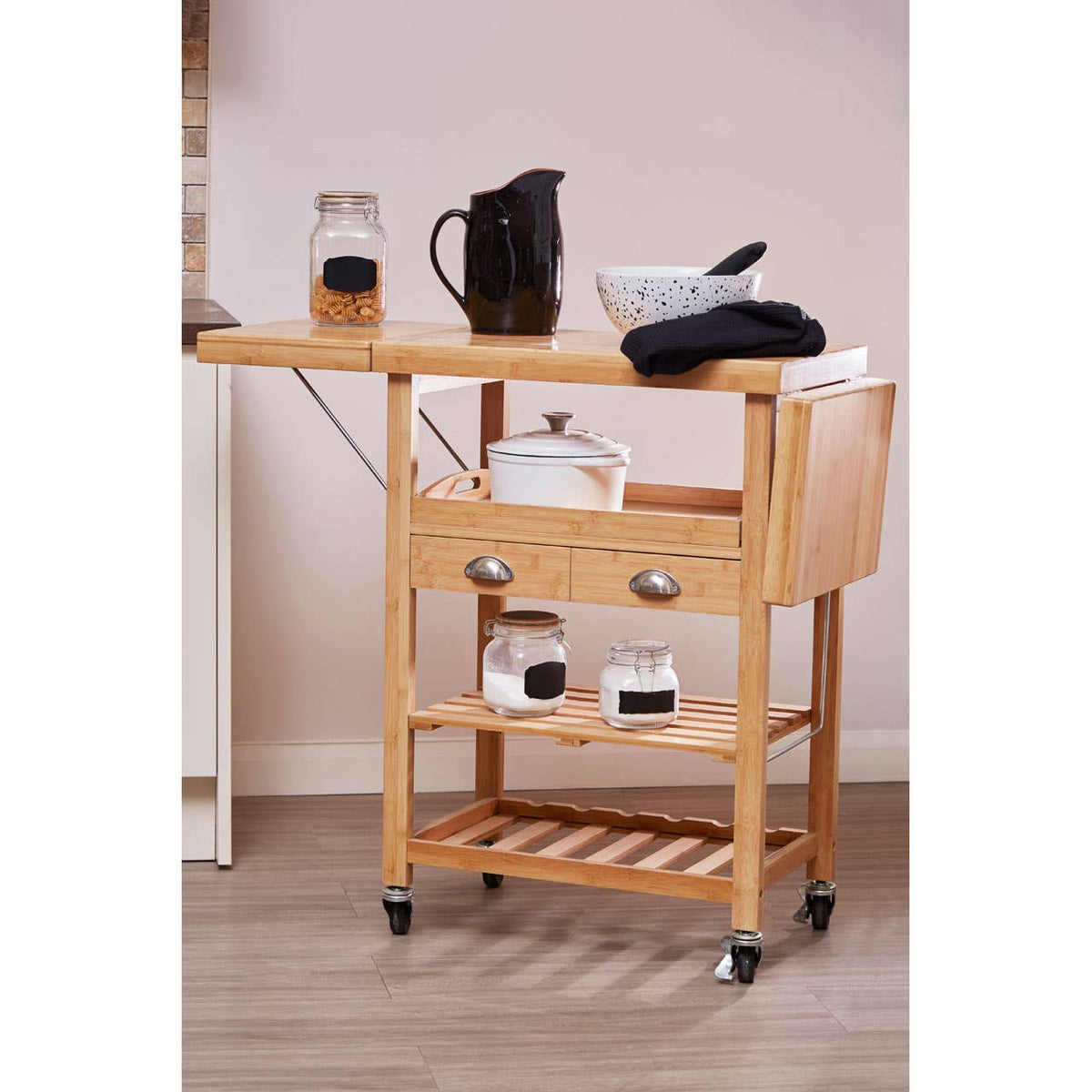 Harlow Bamboo Kitchen Trolley