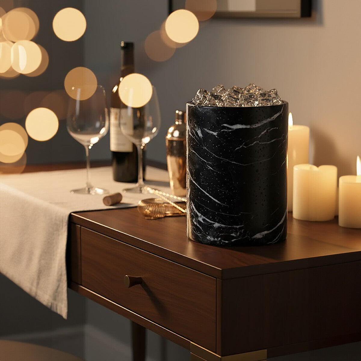 Salmo Black Marble Ice Bucket