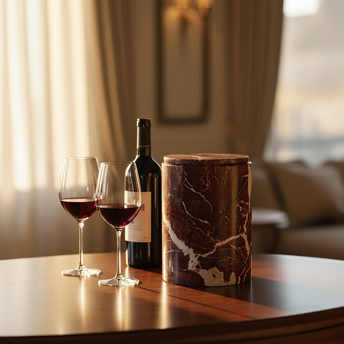 Salmo Red Marble Ice Bucket