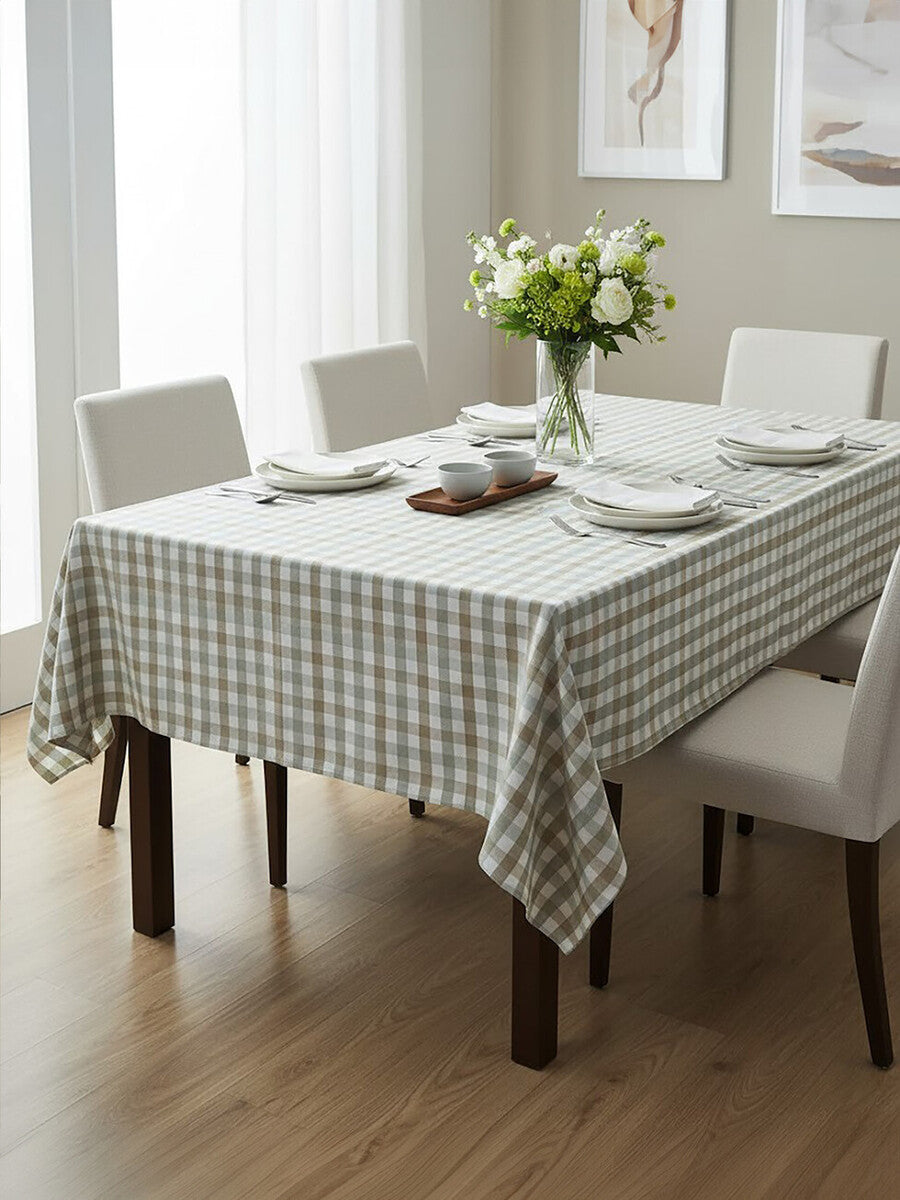 Thread and Loom Check Design Tablecloth