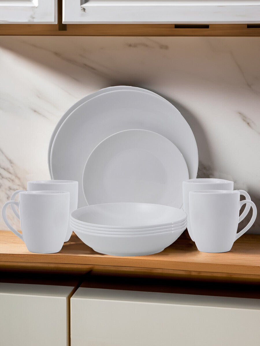 Elmira White 16 Piece Porcelain Dinner Set