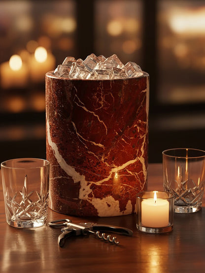 Salmo Red Marble Ice Bucket