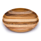 Premium Upcycled End Grain Wooden Serving Plate (2 Patterns)-0