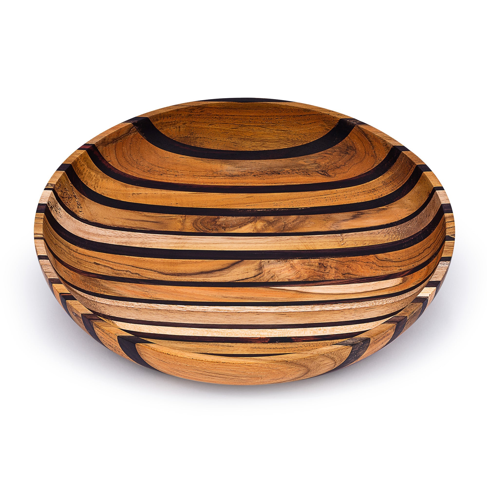 Artisan Upcycled End Grain Fruit Bowls (2 Patterns & 2 Sizes Available)-0