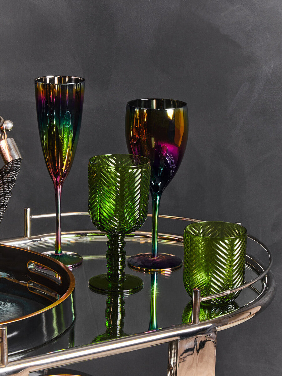 Fleur Set Of Four Green Tumblers