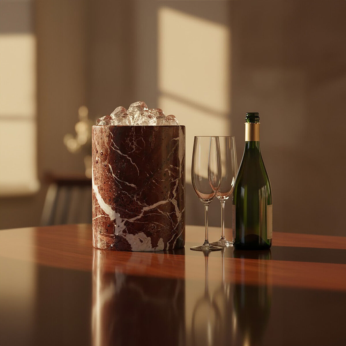 Salmo Red Marble Ice Bucket