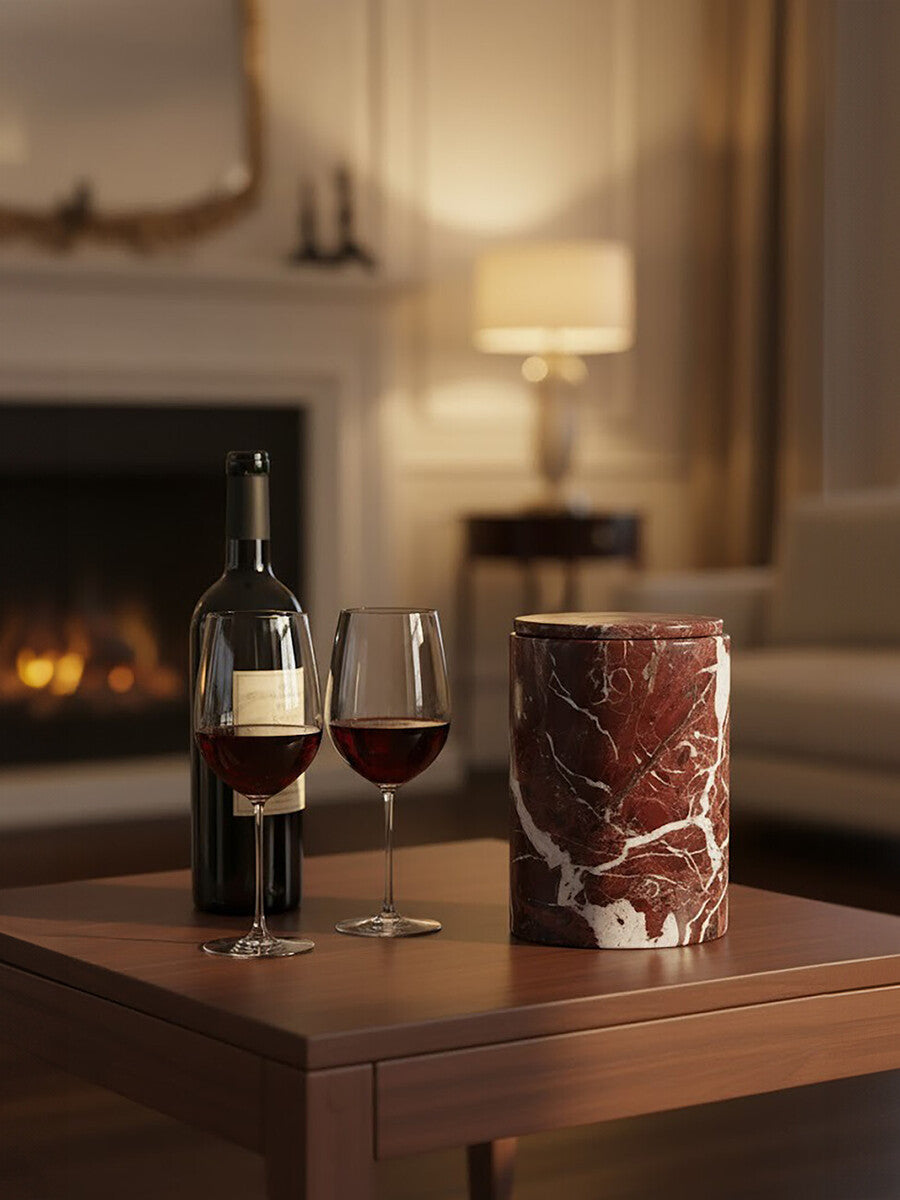 Salmo Red Marble Ice Bucket