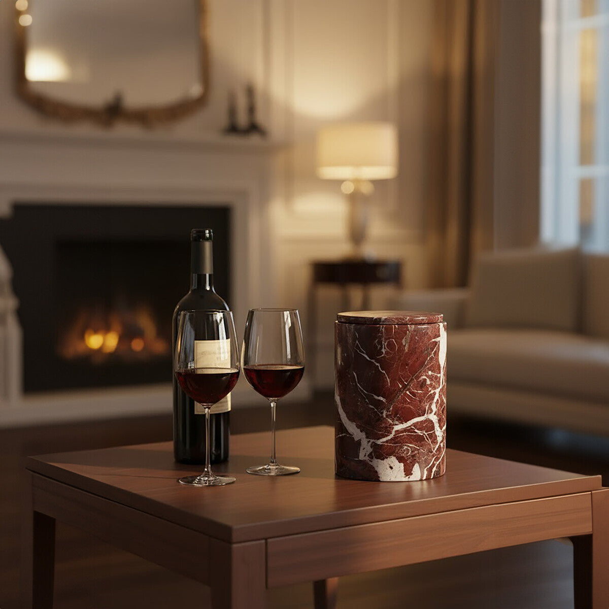 Salmo Red Marble Ice Bucket