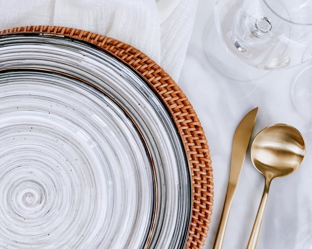 Hera Round Rattan Placemats Set of 4-2