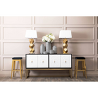 Cook Nook Marlo Large Black and White Geometric Print Ceramic Jar