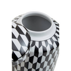 Cook Nook Marlo Large Black and White Geometric Print Ceramic Jar