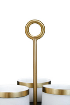 Cook Nook Omari Condiment Set With Black Slate Tray