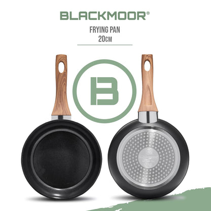 Black and Wood Effect / 20cm Frying Pan