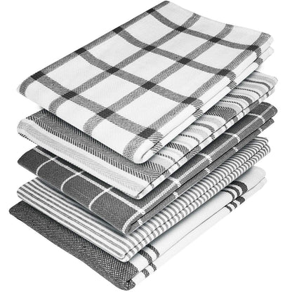 Pack of 5 Cotton Kitchen Tea Towels, 70 x 50cm