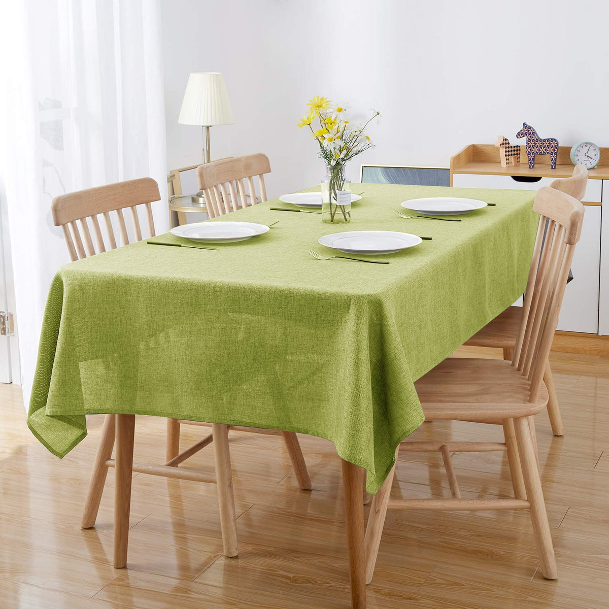Green / 87 x 51 inch (Rectangular)