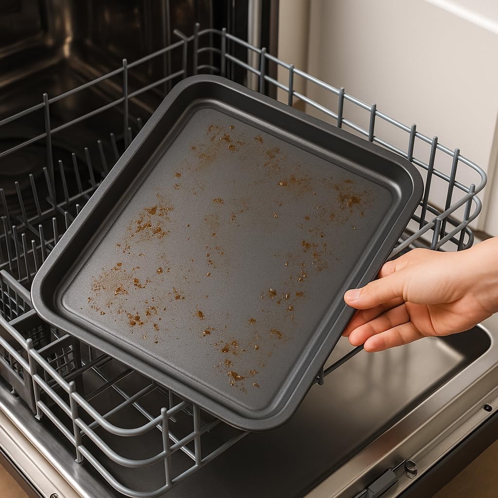 4-Pack - Baking Tray and Roasting Tray Set - 38cm, 35cm & 28cm Baking Trays, and 28cm Roasting Tray Set Tray/Pan, Non-Stick, Multi-Pack Set Oven Trays - Dishwasher Safe and Easy Clean. by KITCHENEUR®