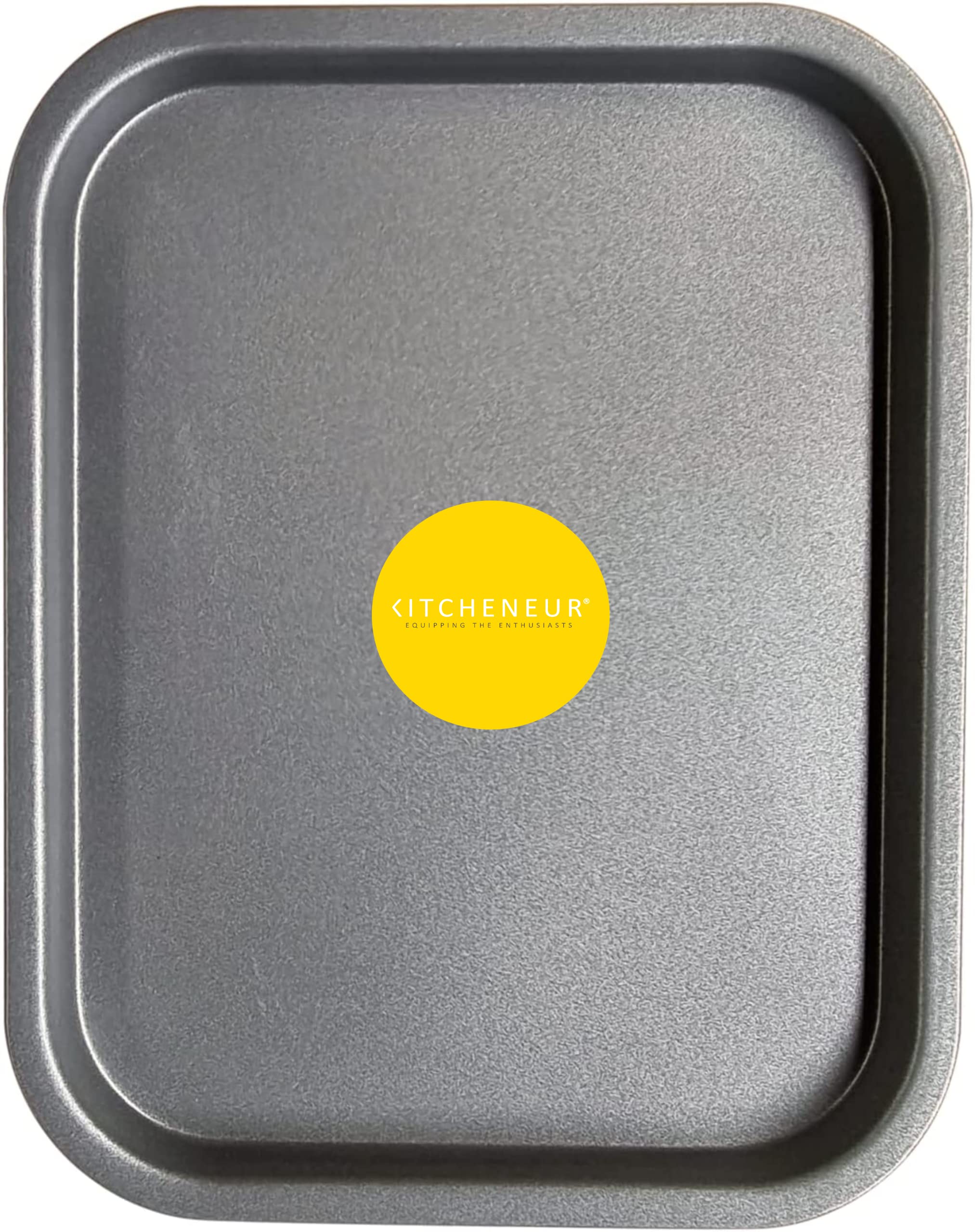 4-Pack - Baking Tray and Roasting Tray Set - 38cm, 35cm & 28cm Baking Trays, and 28cm Roasting Tray Set Tray/Pan, Non-Stick, Multi-Pack Set Oven Trays - Dishwasher Safe and Easy Clean. by KITCHENEUR®