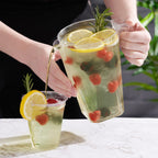 MATANA 6 Reusable Clear Plastic Jugs, Cocktail Pitchers for Parties, 1.5L - Juice, Lemonade, Punch, Sangria, Beers - Birthdays, Weddings, Picnics, BBQ