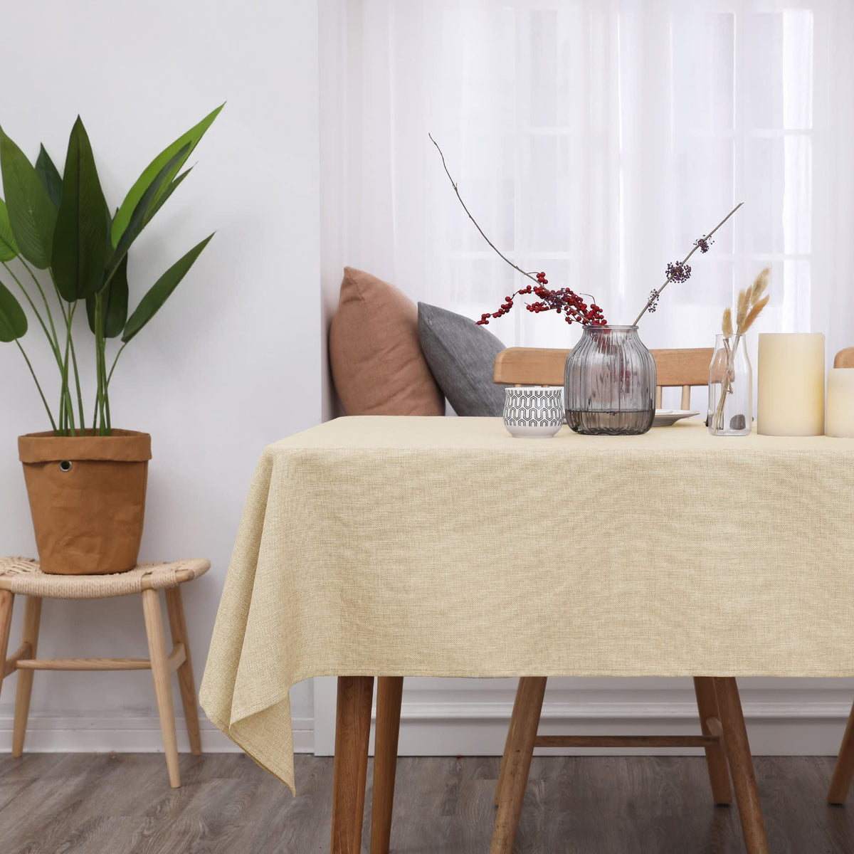 Beige / 95 x 59 inch (Rectangular)