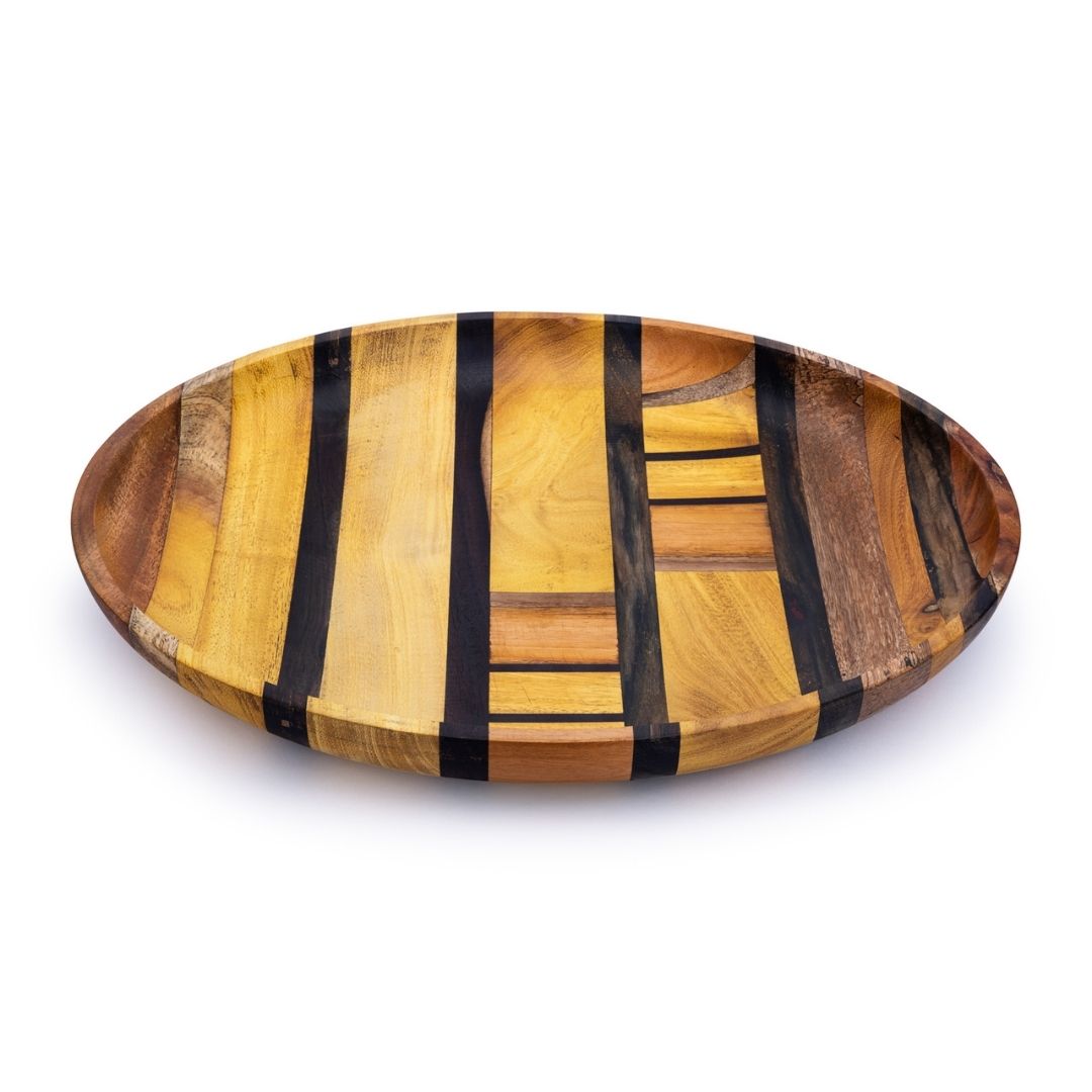 Artisan Upcycled End Grain Fruit Bowls (2 Patterns & 2 Sizes Available)-6