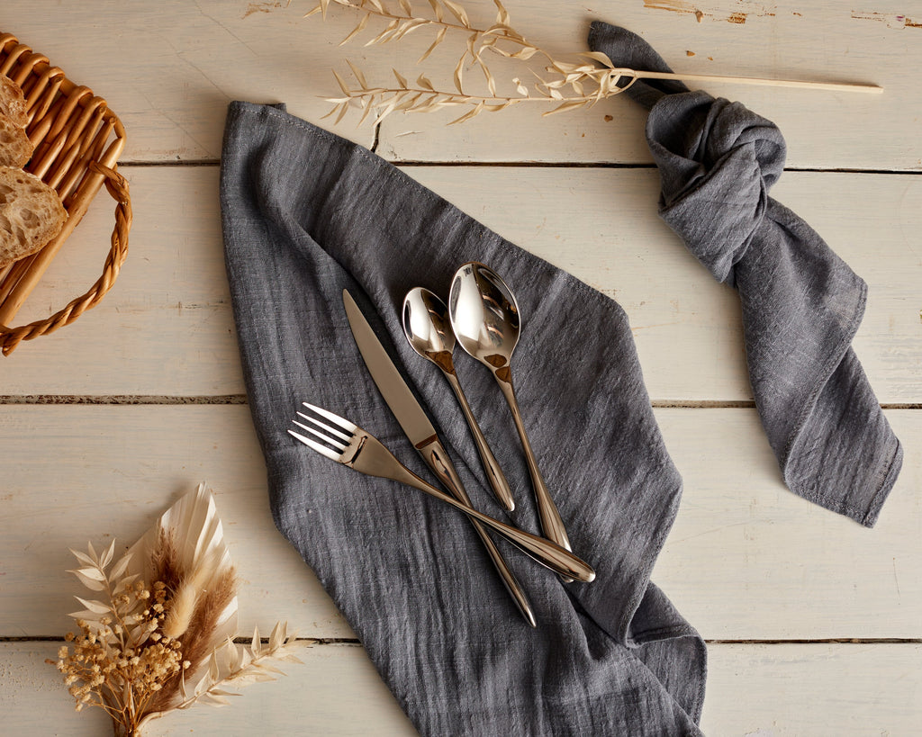 Milan Silver Stainless Steel Cutlery Sets x16/24 pieces-0