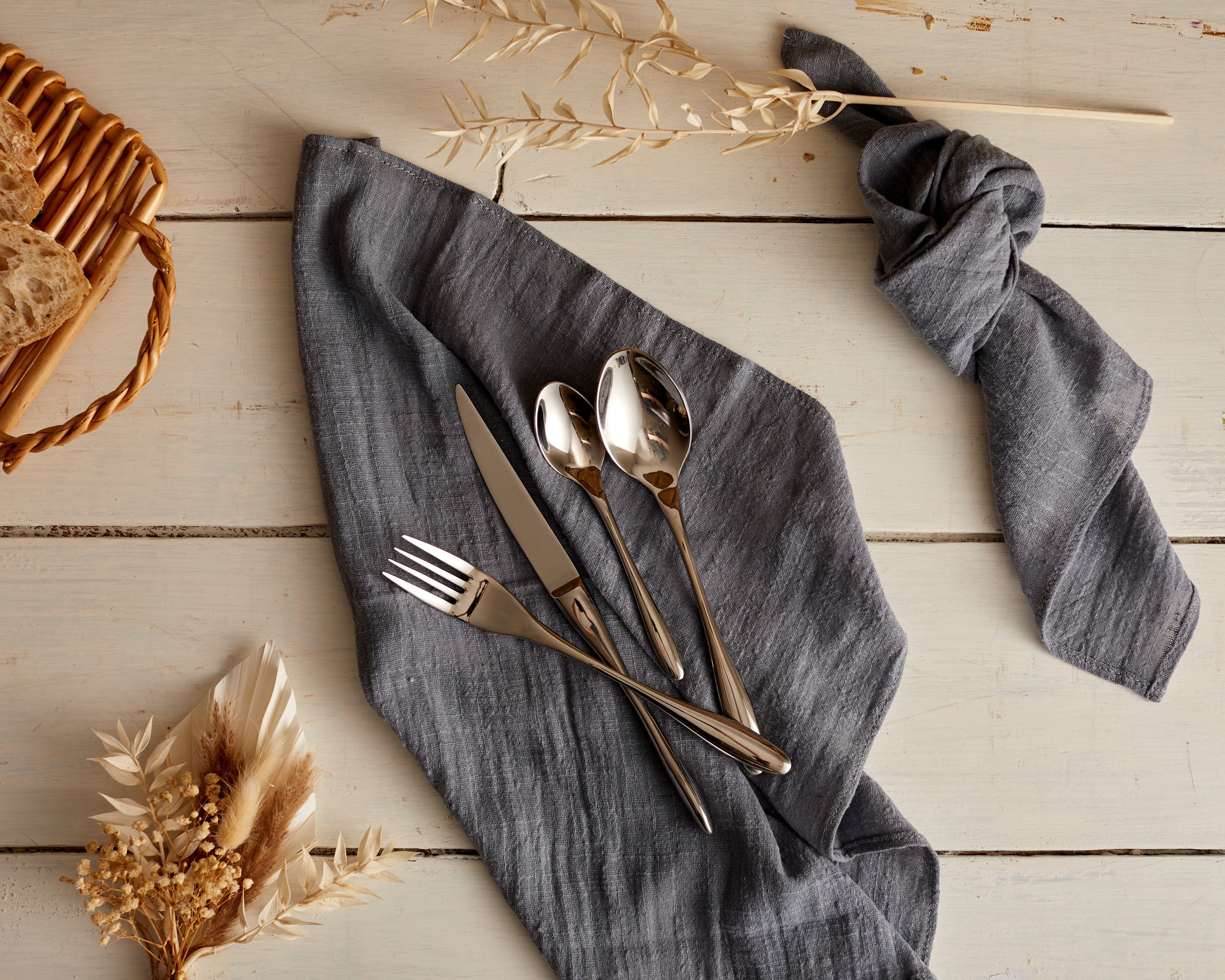 Milan Silver Stainless Steel Cutlery Sets x16/24 pieces-0