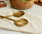 Reine Matte Gold Salad Server Set-1