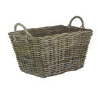 Rectangular Grey Rattan Floor Storage Basket-2