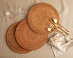 Hera Round Rattan Placemats Set of 4-0