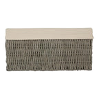 White Cotton Paper Rope Storage Basket with White Cotton Lining-6