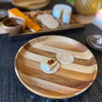 Premium Upcycled End Grain Wooden Serving Plate (2 Patterns)-3